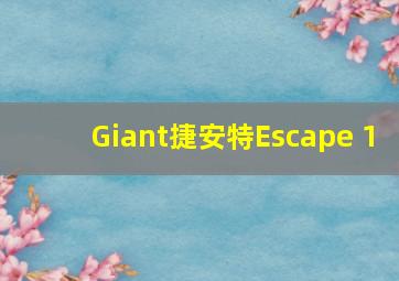 Giant捷安特Escape 1